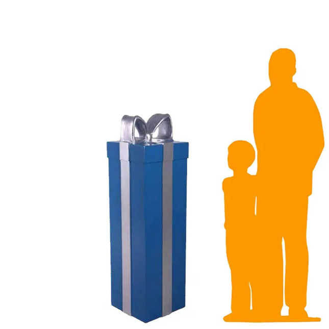 Blue Present With Ribbon Statue LM Treasures - H