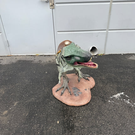 Baby T-Rex Dinosaur With Saddle Life Size Statue