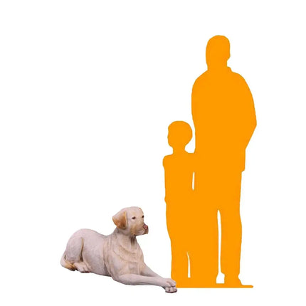 Tan Laying Labrador Life Size Statue LM Treasures - H
