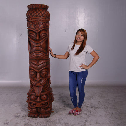 Large Grand Island Tiki Totem Life Size Statue