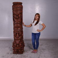 Large Grand Island Tiki Totem Life Size Statue