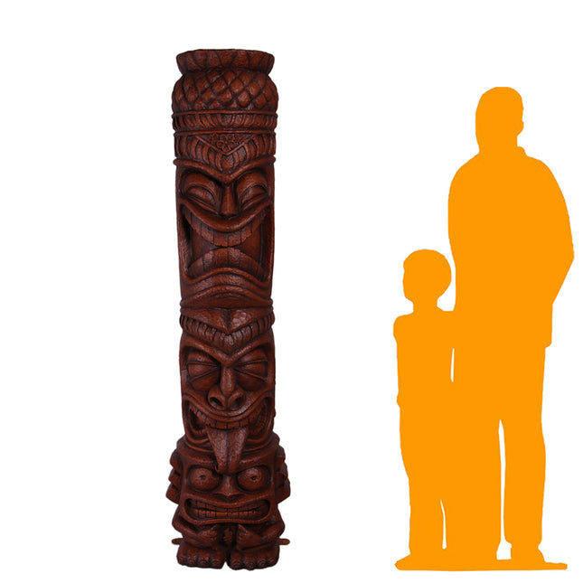 Large Grand Island Tiki Totem Life Size Statue