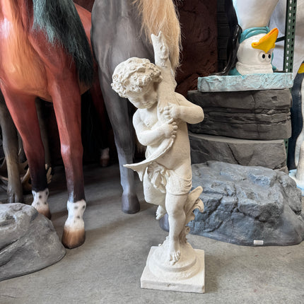 Cupid With Fish Life Size Statue
