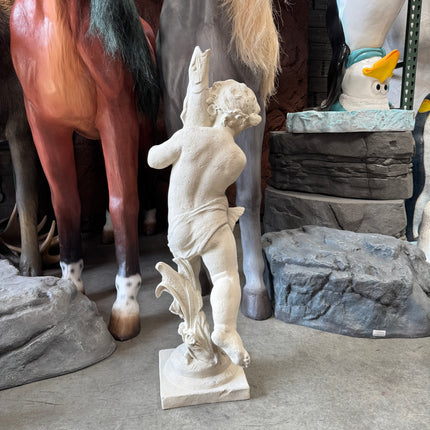 Cupid With Fish Life Size Statue