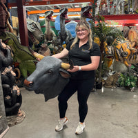 Spanish Fighting Bull Head Life Size Statue