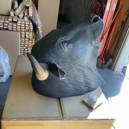 Spanish Fighting Bull Head Life Size Statue