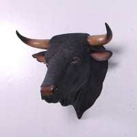 Spanish Fighting Bull Head Life Size Statue - LM Treasures 