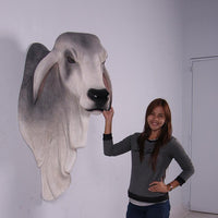 Brahman Bull Head Life Size Statue - LM Treasures 