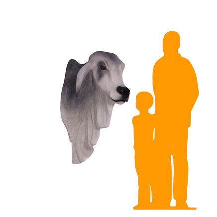 Brahman Bull Head Life Size Statue - LM Treasures 