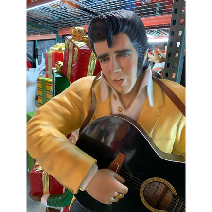 Singer Elvis Sitting With Guitar Life Size Statue - LM Treasures 