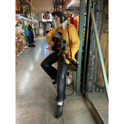 Singer Elvis Sitting With Guitar Life Size Statue - LM Treasures 