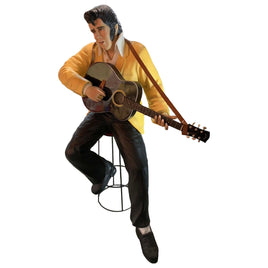 Singer Elvis Sitting With Guitar Life Size Statue - LM Treasures 