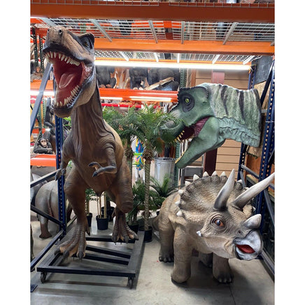 Large Walking Triceratops Dinosaur Statue - LM Treasures 