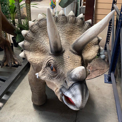 Large Walking Triceratops Dinosaur Statue - LM Treasures 