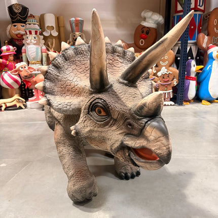 Large Walking Triceratops Dinosaur Statue LM Treasures - A