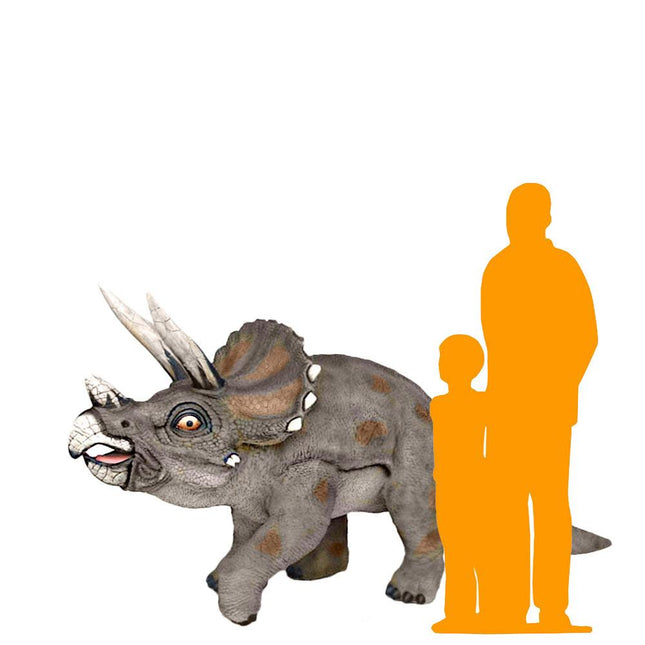 Large Walking Triceratops Dinosaur Statue - LM Treasures 