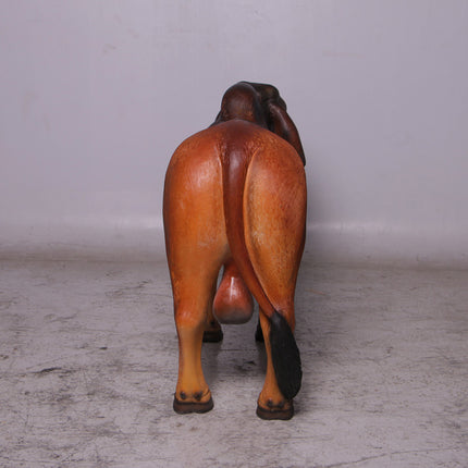 Brown Young Brahman Bull Statue