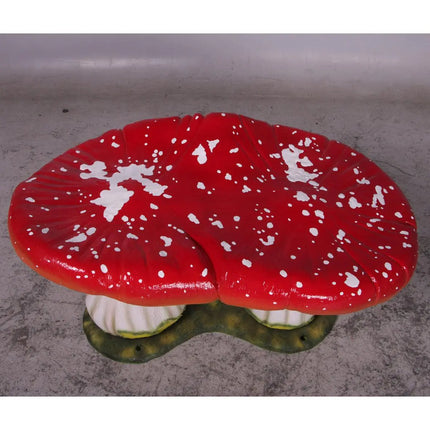 Red Double Mushroom Stool Over Sized Statue LM Treasures - H