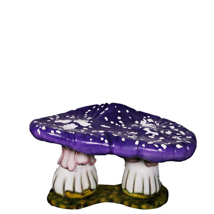 Purple Double Mushroom Stool Over Sized Statue - LM Treasures 