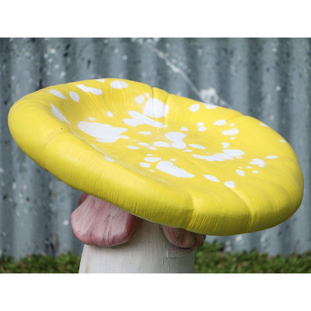 Yellow Single Mushroom Stool Over Sized Statue - LM Treasures 