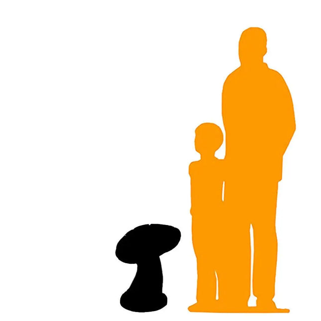 Red Single Mushroom Stool Over Sized Statue LM Treasures - H