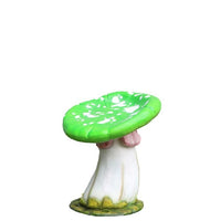 Green Single Mushroom Stool Over Sized Statue - LM Treasures 