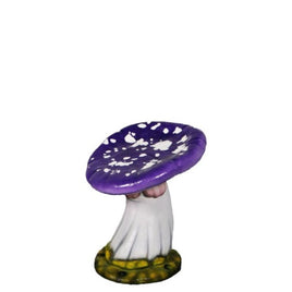 Purple Single Mushroom Stool Over Sized Statue - LM Treasures 