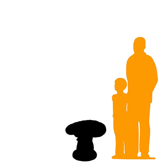 Red Single Split Mushroom Stool Over Sized Statue LM Treasures - H