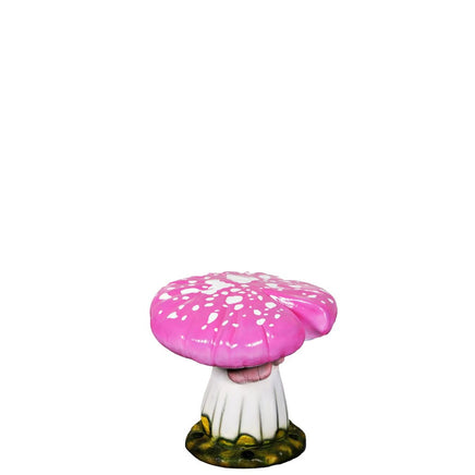 Pink Single Split Mushroom Stool Over Sized Statue - LM Treasures 