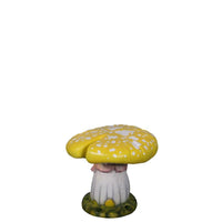 Yellow Single Split Mushroom Stool Over Sized Statue - LM Treasures 