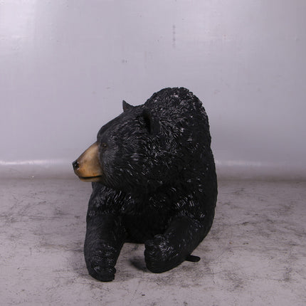 Black Bear Bench Statue