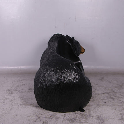 Black Bear Bench Statue