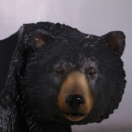 Black Bear Bench Statue