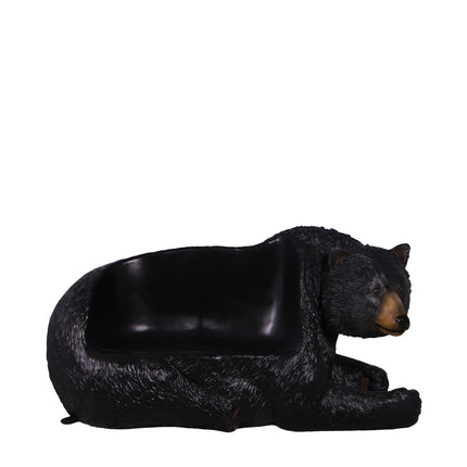 Black Bear Bench Statue