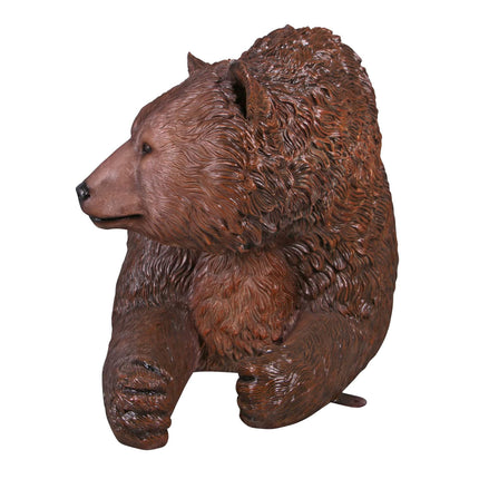 Grizzly Bear Bench Statue - LM Treasures