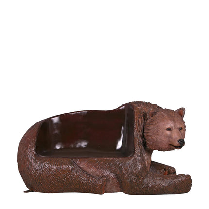 Grizzly Bear Bench Statue - LM Treasures