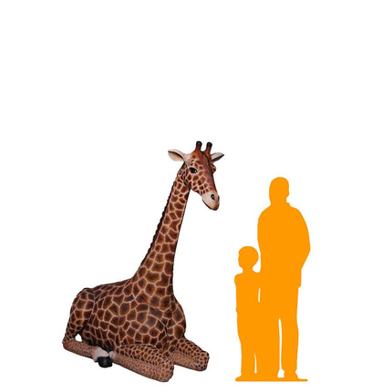Sitting Giraffe Life Size Statue - LM Treasures 