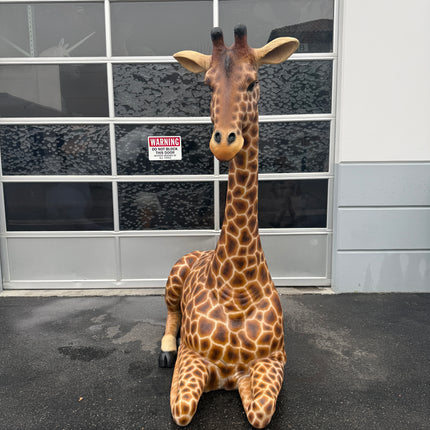 Sitting Giraffe Life Size Statue