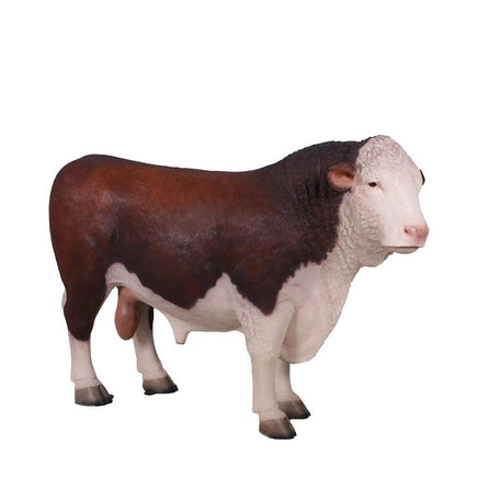 Hereford Bull Life Size Statue - LM Treasures 