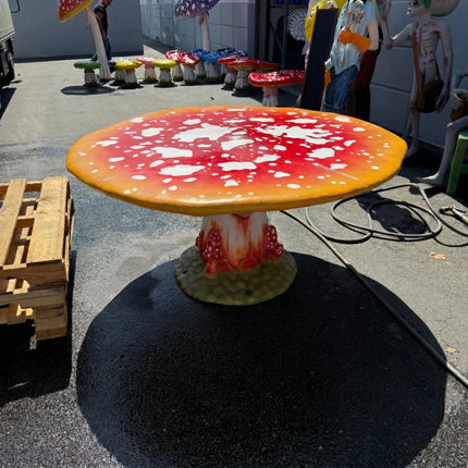 Red Mushroom Table Statue LM Treasures - H