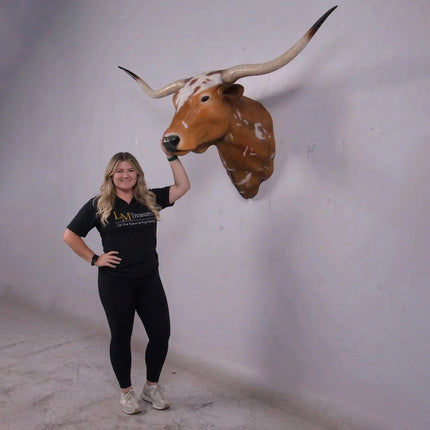 Texas Long Horn Head Life Size Statue LM Treasures - H