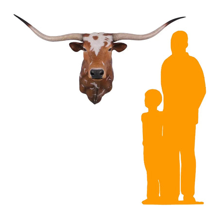 Texas Long Horn Head Life Size Statue LM Treasures - H