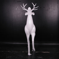 White Royal Stag Deer No Base Life Size Statue - LM Treasures 