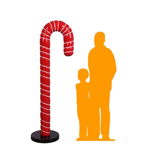 Large Red Cushion Candy Cane Statue - LM Treasures 