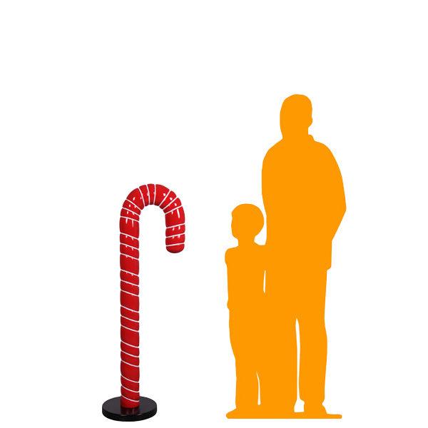 Small Red Cushion Candy Cane Statue - LM Treasures 
