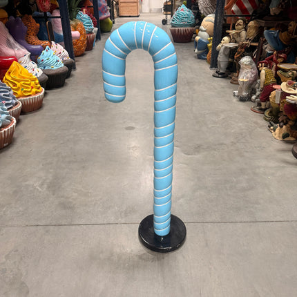 Small Blue Cushion Candy Cane Statue LM Treasures - H