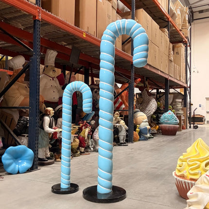 Large Blue Cushion Candy Cane Statue LM Treasures - H