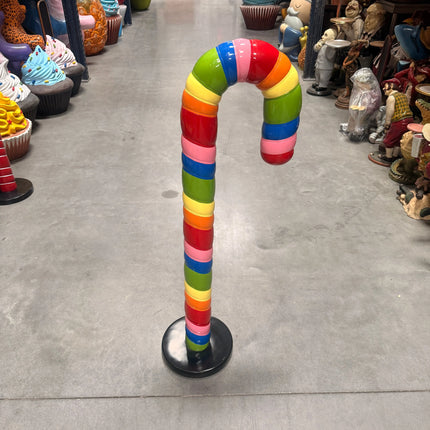 Small Rainbow Cushion Candy Cane Statue LM Treasures - H