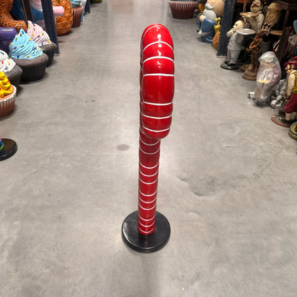 Small Red Cushion Candy Cane Statue LM Treasures - H