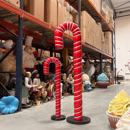 Large Red Cushion Candy Cane Statue LM Treasures - H